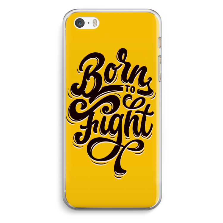 Born to Fight: iPhone 5 / 5S / SE Transparant Hoesje
