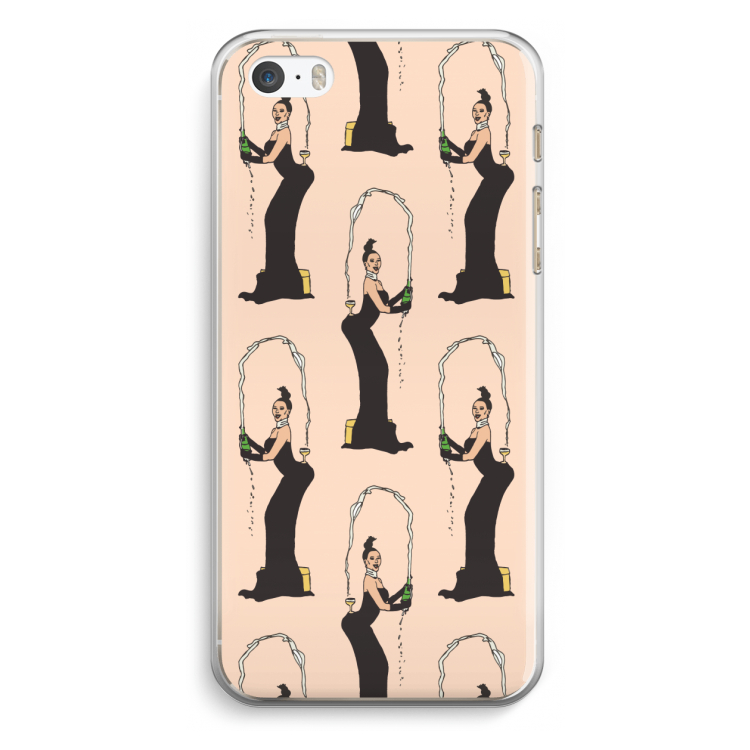 Pop Some Kim: iPhone 5 / 5S / SE Transparant Hoesje