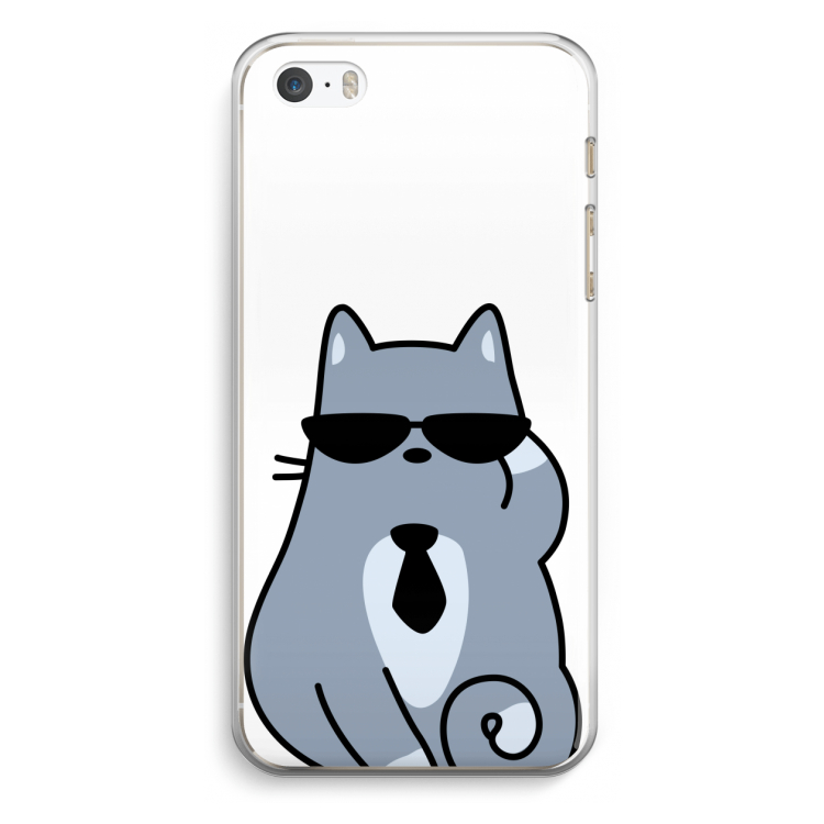 Cool cat: iPhone 5 / 5S / SE Transparant Hoesje