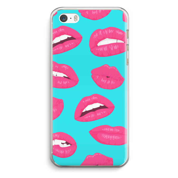 Bite my lip: iPhone 5 / 5S / SE Transparant Hoesje