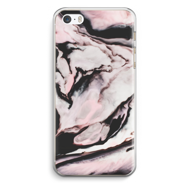 Roze stroom: iPhone 5 / 5S / SE Transparant Hoesje