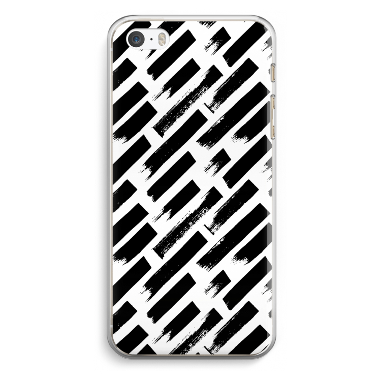 Zwarte vegen: iPhone 5 / 5S / SE Transparant Hoesje