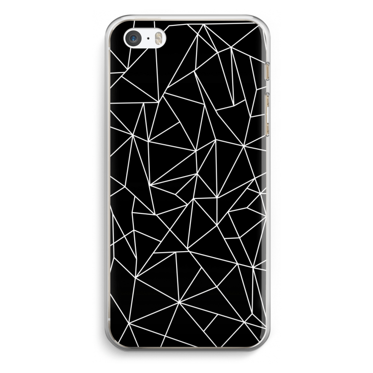 Geometrische lijnen wit: iPhone 5 / 5S / SE Transparant Hoesje