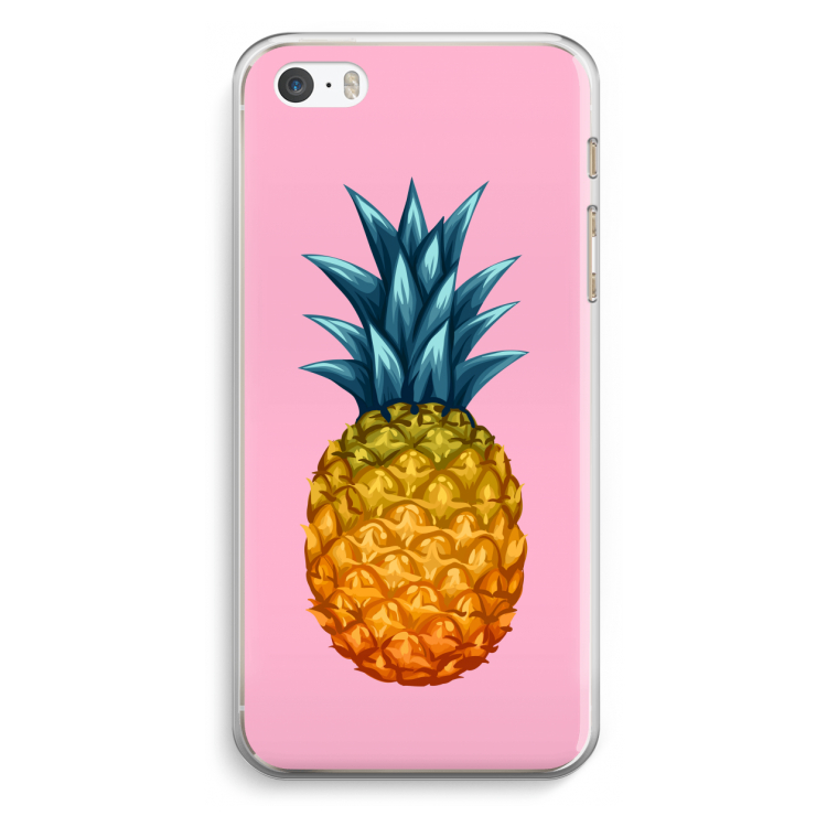 Grote ananas: iPhone 5 / 5S / SE Transparant Hoesje