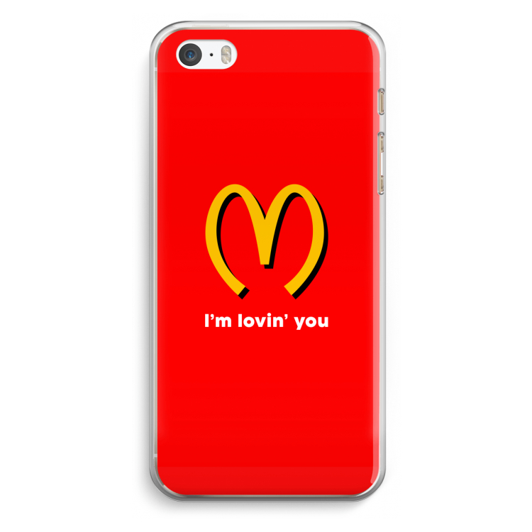 I'm lovin' you: iPhone 5 / 5S / SE Transparant Hoesje