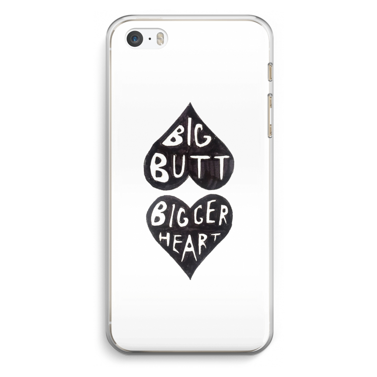 Big butt bigger heart: iPhone 5 / 5S / SE Transparant Hoesje