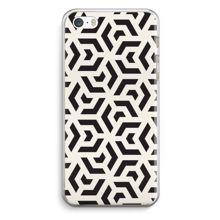Crazy pattern: iPhone 5 / 5S / SE Transparant Hoesje
