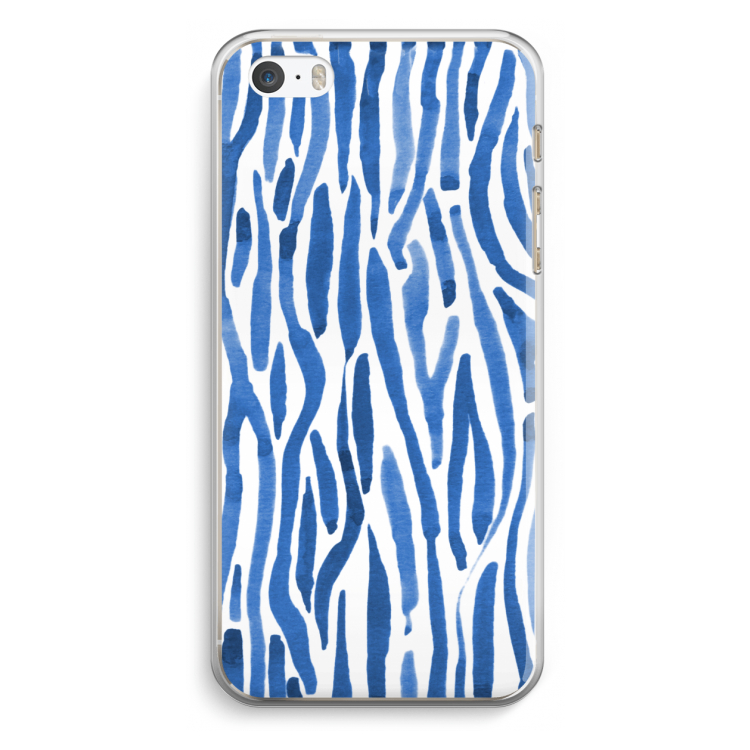 Blauwe nerven: iPhone 5 / 5S / SE Transparant Hoesje