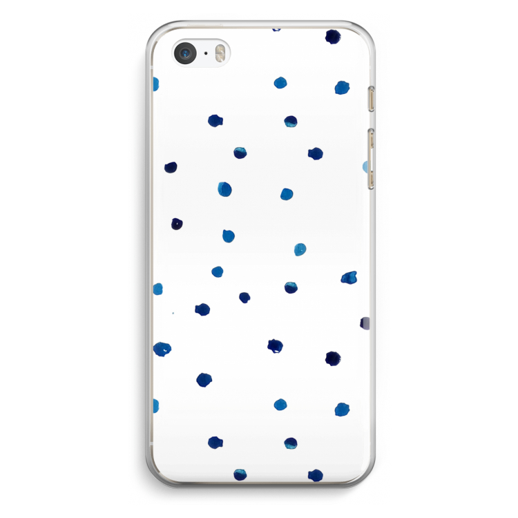 Blauwe stippen: iPhone 5 / 5S / SE Transparant Hoesje