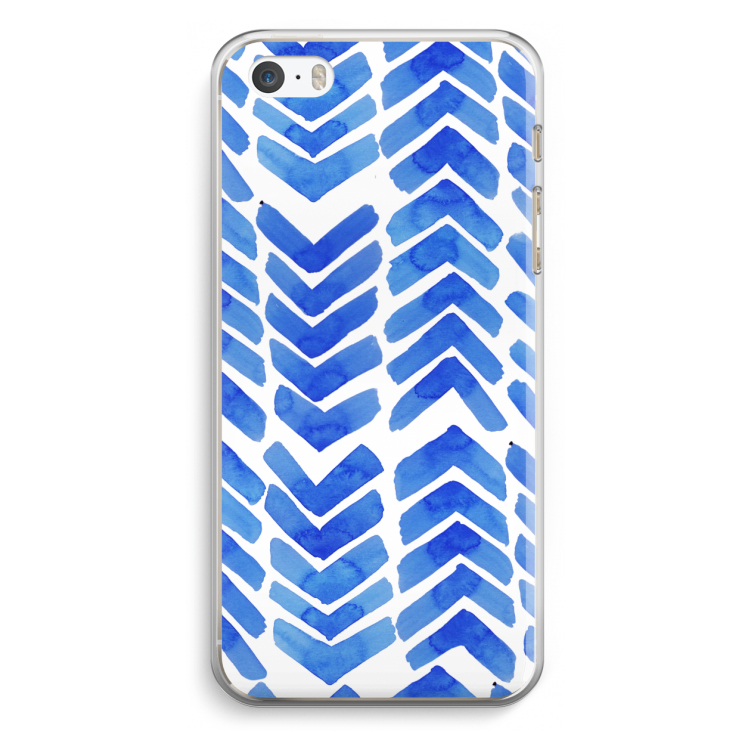 Blauwe pijlen: iPhone 5 / 5S / SE Transparant Hoesje