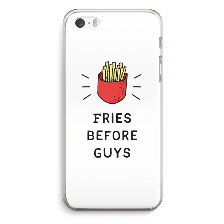 Fries before guys: iPhone 5 / 5S / SE Transparant Hoesje
