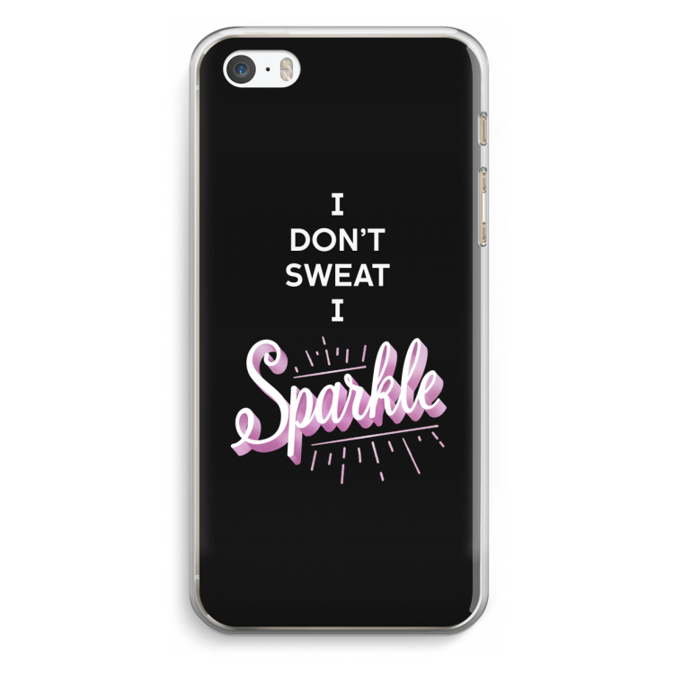 Sparkle quote: iPhone 5 / 5S / SE Transparant Hoesje