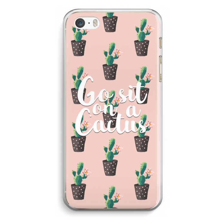 Cactus quote: iPhone 5 / 5S / SE Transparant Hoesje