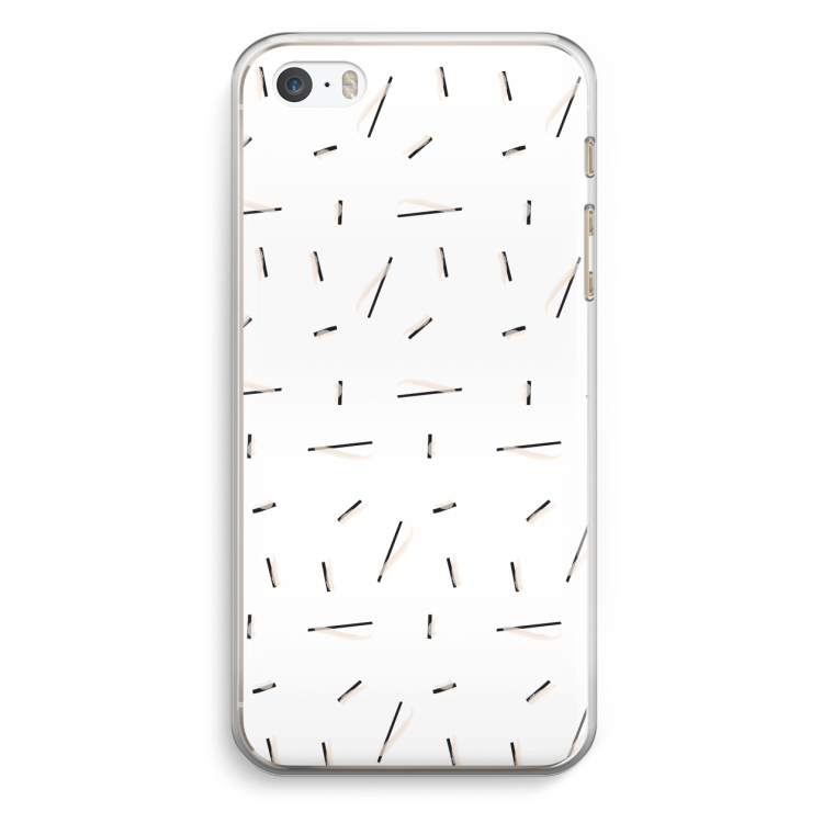 Hipster stripes: iPhone 5 / 5S / SE Transparant Hoesje