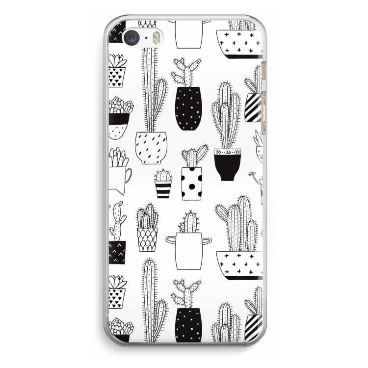 Cactusmotief: iPhone 5 / 5S / SE Transparant Hoesje
