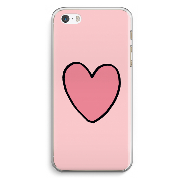 Hartje: iPhone 5 / 5S / SE Transparant Hoesje