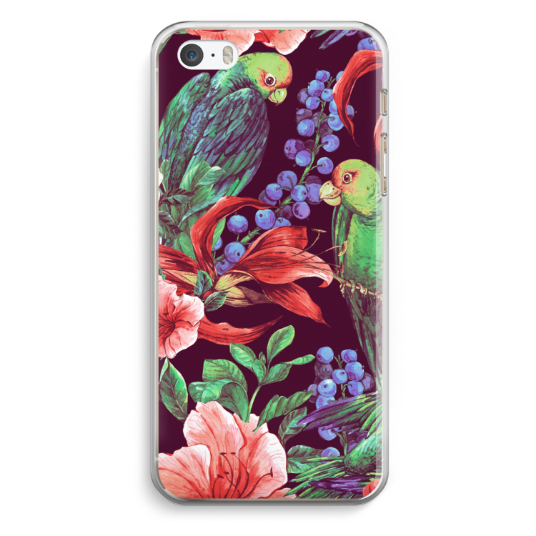 Papegaaien: iPhone 5 / 5S / SE Transparant Hoesje