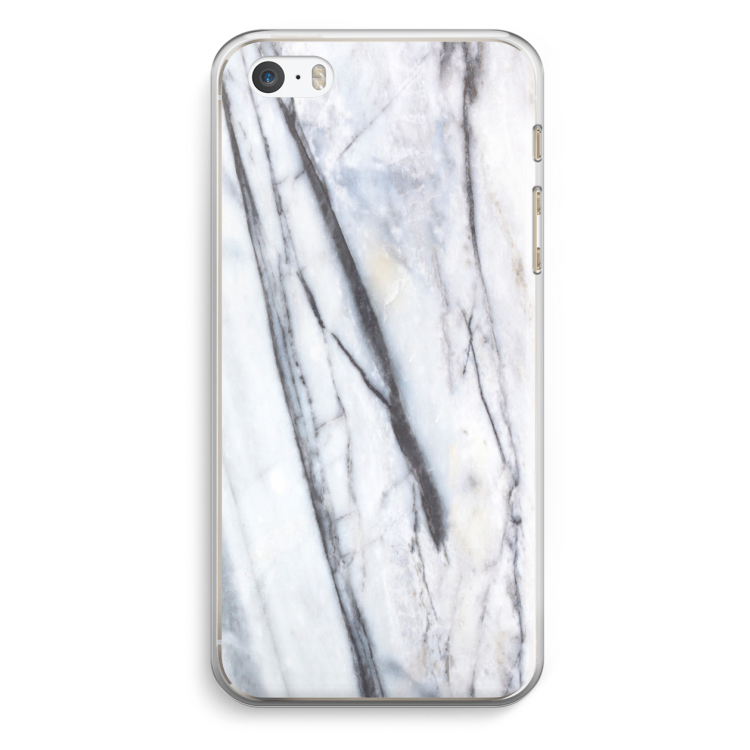 Gestreepte marmer: iPhone 5 / 5S / SE Transparant Hoesje