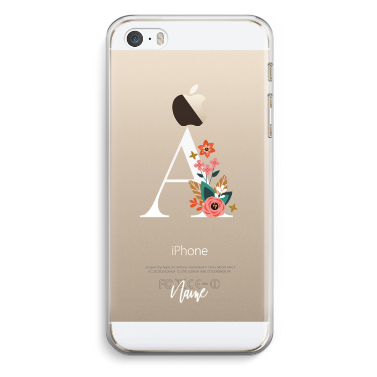 Pink Bouquet: iPhone 5 / 5S / SE Transparant Hoesje