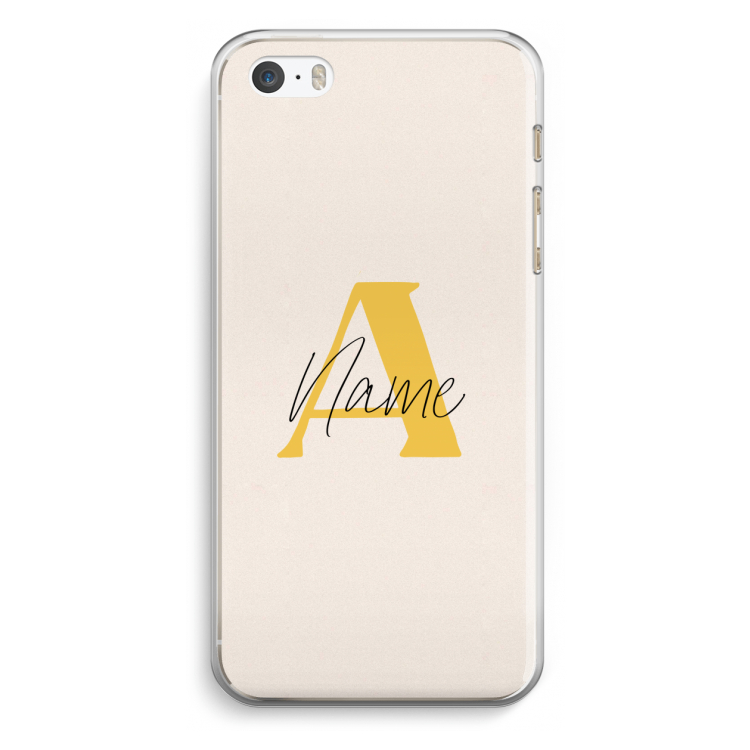 Amber Script: iPhone 5 / 5S / SE Transparant Hoesje