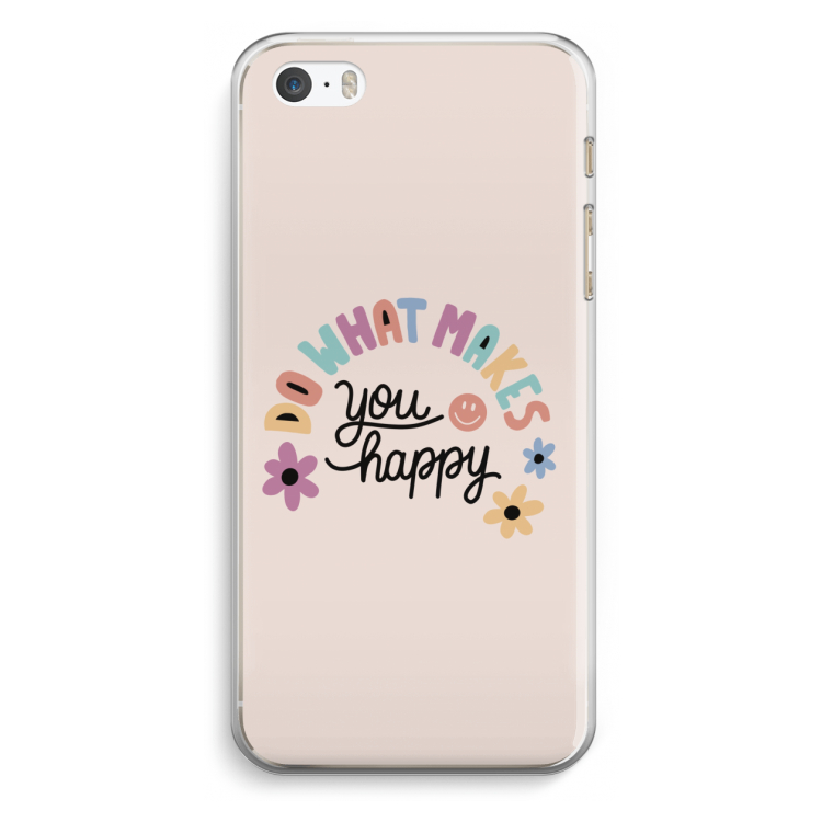 Happy days: iPhone 5 / 5S / SE Transparant Hoesje