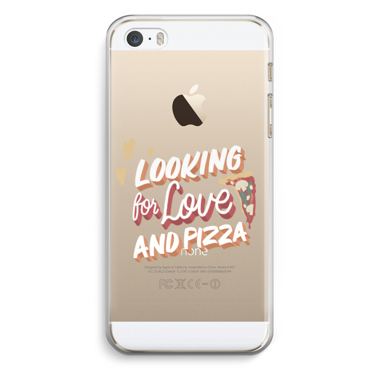 Pizza is the answer: iPhone 5 / 5S / SE Transparant Hoesje