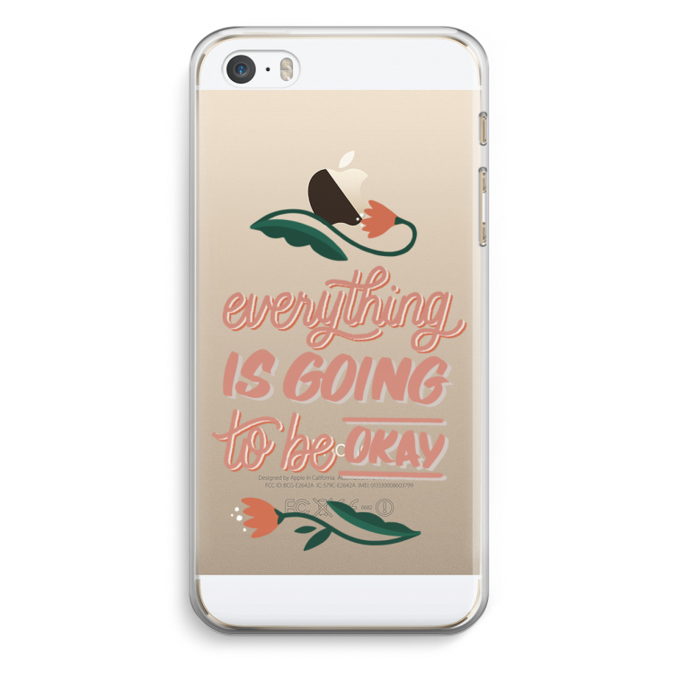 Optimistic flower girl: iPhone 5 / 5S / SE Transparant Hoesje
