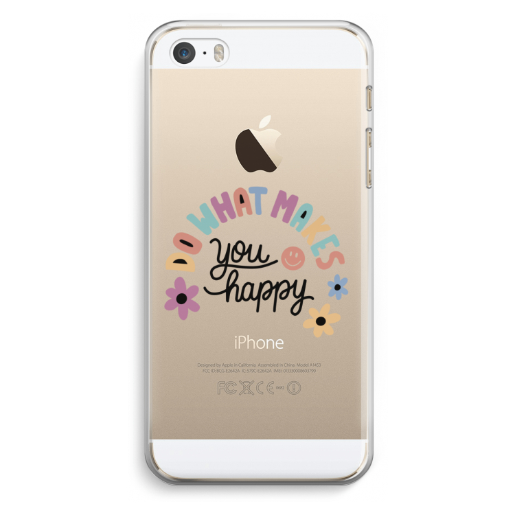 Happy days: iPhone 5 / 5S / SE Transparant Hoesje
