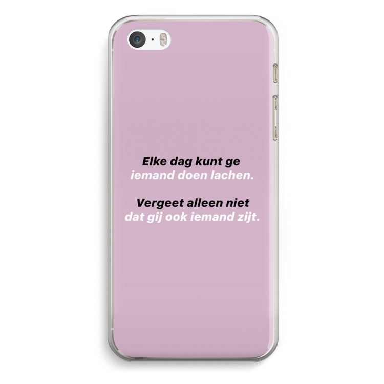 gij zijt ook iemand: iPhone 5 / 5S / SE Transparant Hoesje