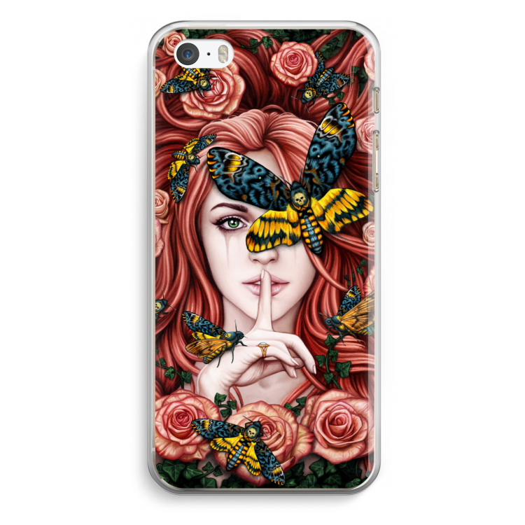 Lady Moth: iPhone 5 / 5S / SE Transparant Hoesje