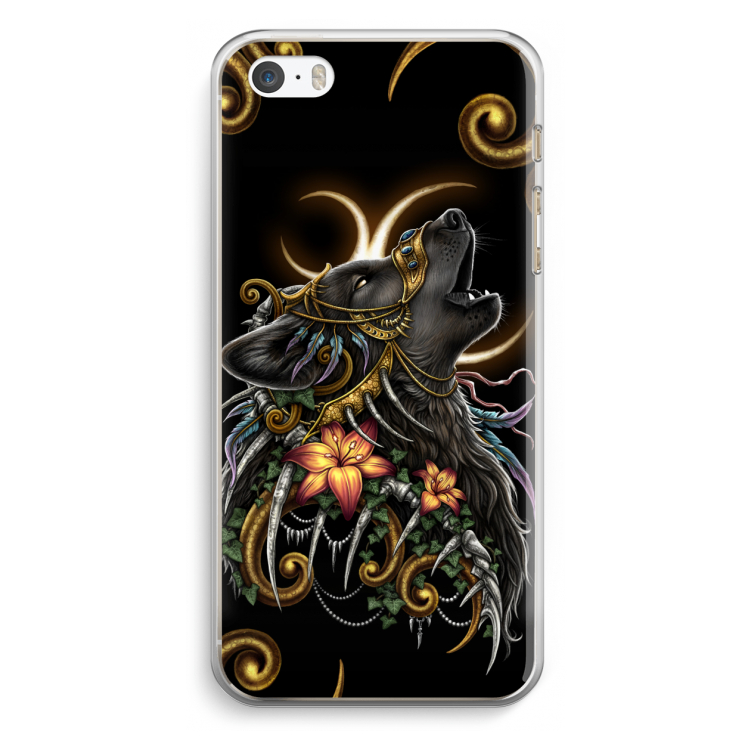 Huilende Wolf: iPhone 5 / 5S / SE Transparant Hoesje