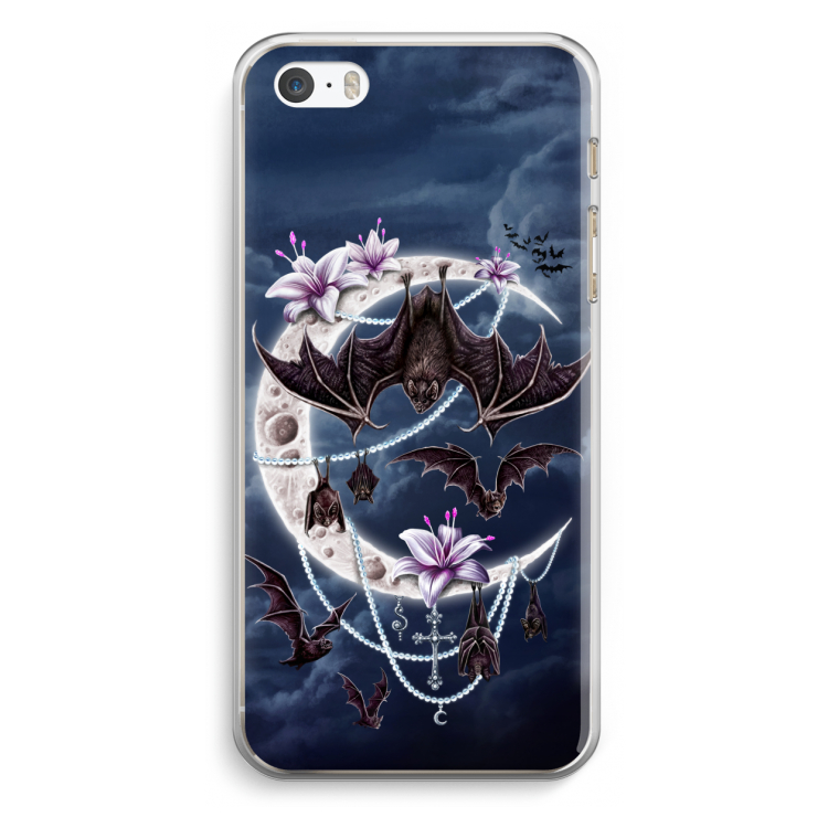Vleermuizen Maan: iPhone 5 / 5S / SE Transparant Hoesje