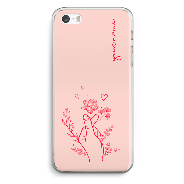 Giving Flowers: iPhone 5 / 5S / SE Transparant Hoesje