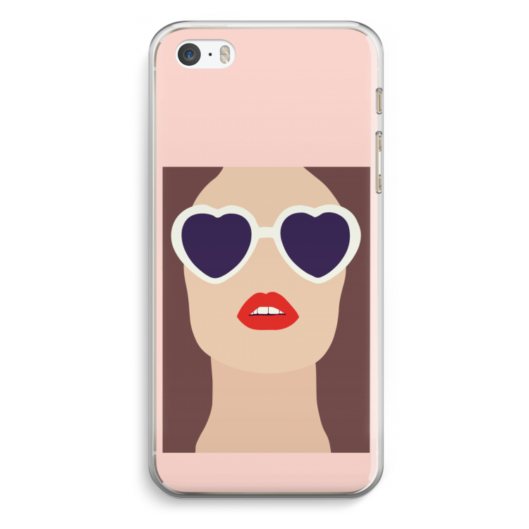 Red lips: iPhone 5 / 5S / SE Transparant Hoesje