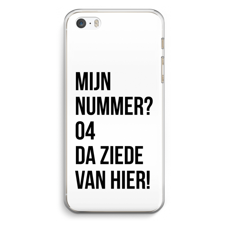Da ziede van hier: iPhone 5 / 5S / SE Transparant Hoesje