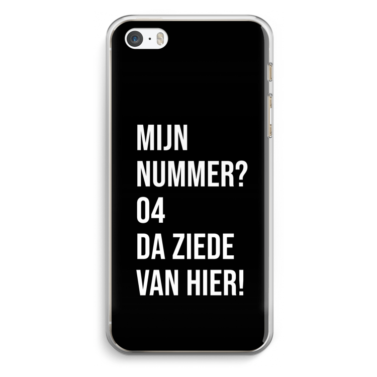 Da ziede van hier - Zwart: iPhone 5 / 5S / SE Transparant Hoesje