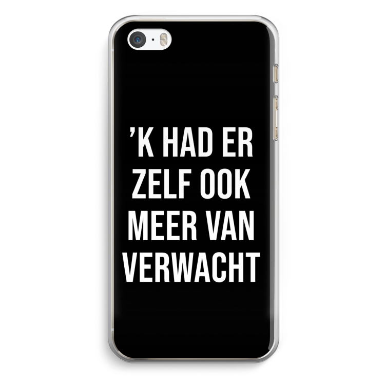 Meer verwacht - Zwart: iPhone 5 / 5S / SE Transparant Hoesje