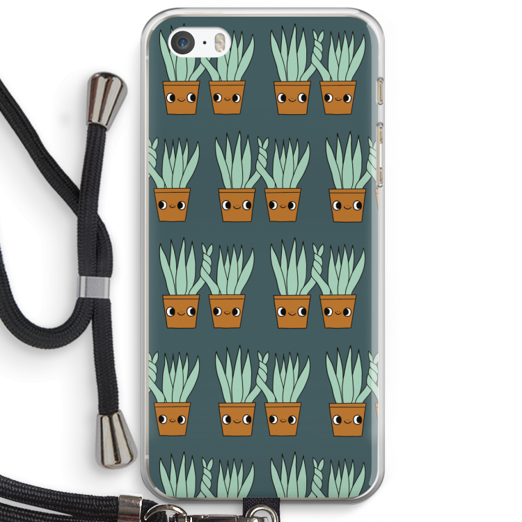 Sansevieria: iPhone 5 / 5S / SE Transparant Hoesje met koord