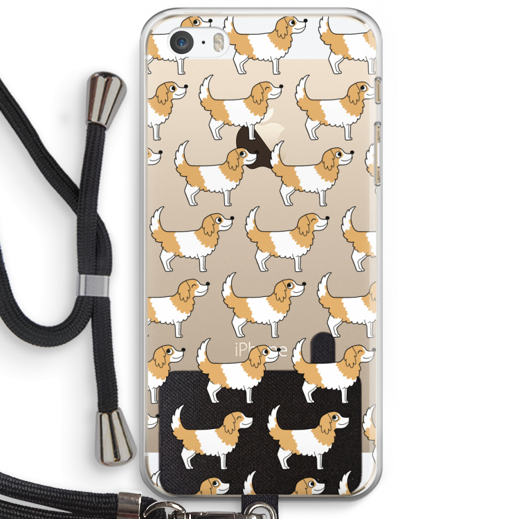 Doggy: iPhone 5 / 5S / SE Transparant Hoesje met koord
