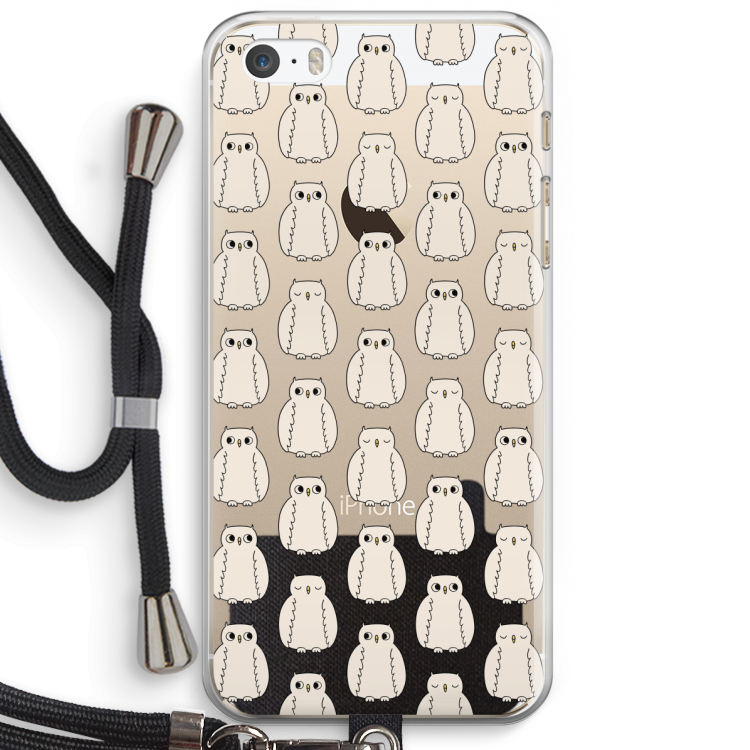Uilen: iPhone 5 / 5S / SE Transparant Hoesje met koord