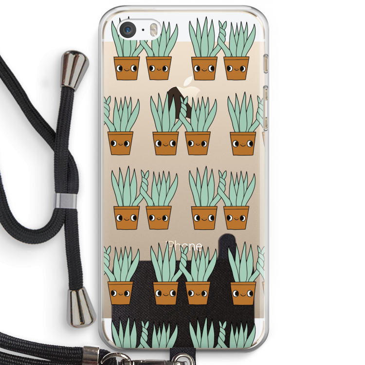Sansevieria: iPhone 5 / 5S / SE Transparant Hoesje met koord