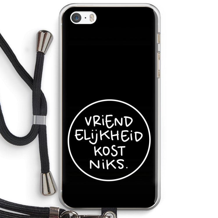 Vriendelijkheid: iPhone 5 / 5S / SE Transparant Hoesje met koord