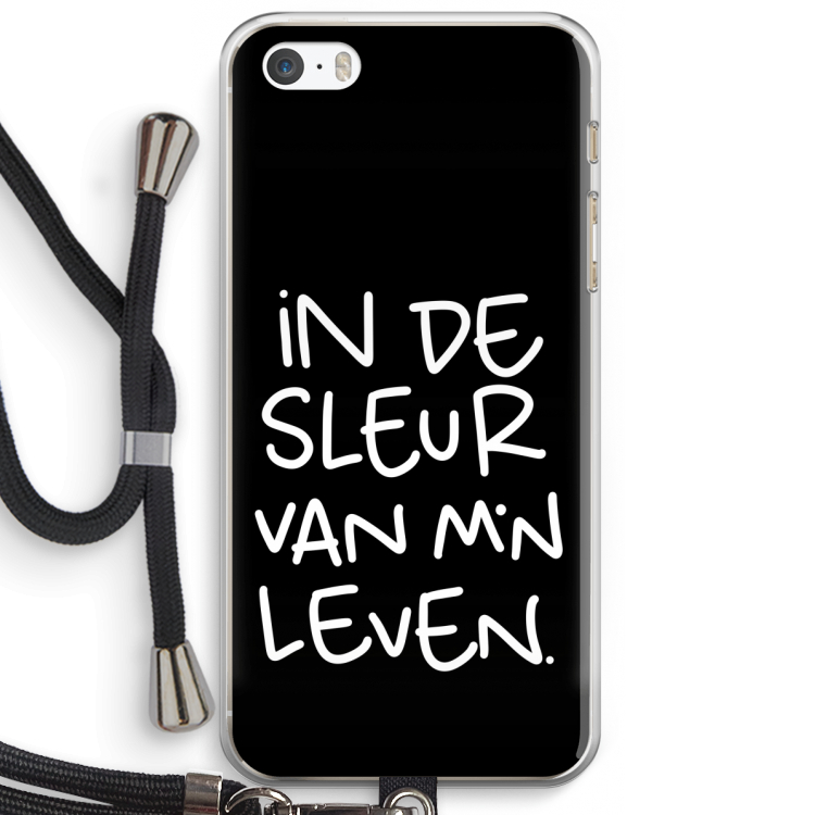 De Sleur: iPhone 5 / 5S / SE Transparant Hoesje met koord