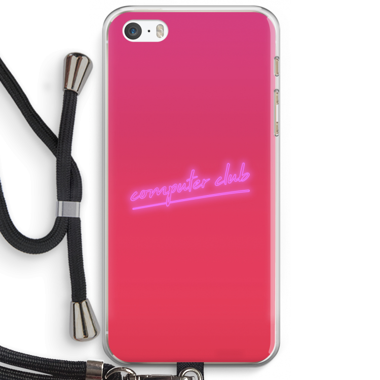 Vice Glow: iPhone 5 / 5S / SE Transparant Hoesje met koord