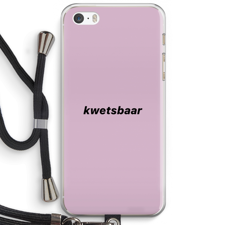 kwetsbaar: iPhone 5 / 5S / SE Transparant Hoesje met koord