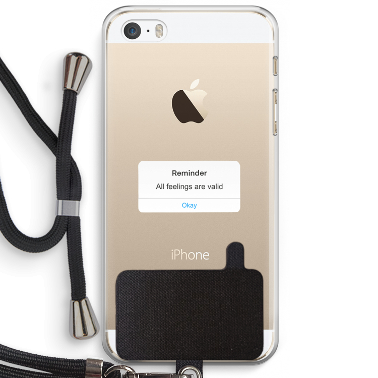 Reminder: iPhone 5 / 5S / SE Transparant Hoesje met koord