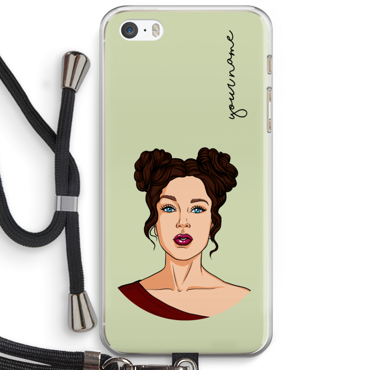 Pop-Art Creator: iPhone 5 / 5S / SE Transparant Hoesje met koord