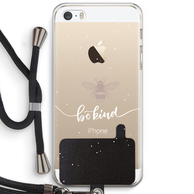 Be(e) kind: iPhone 5 / 5S / SE Transparant Hoesje met koord
