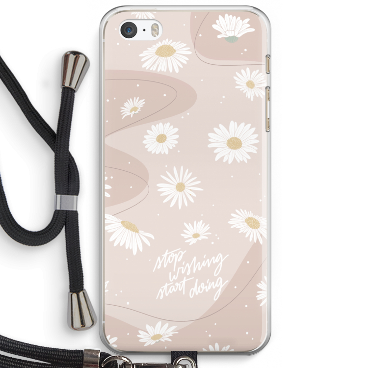 Daydreaming becomes reality: iPhone 5 / 5S / SE Transparant Hoesje met koord