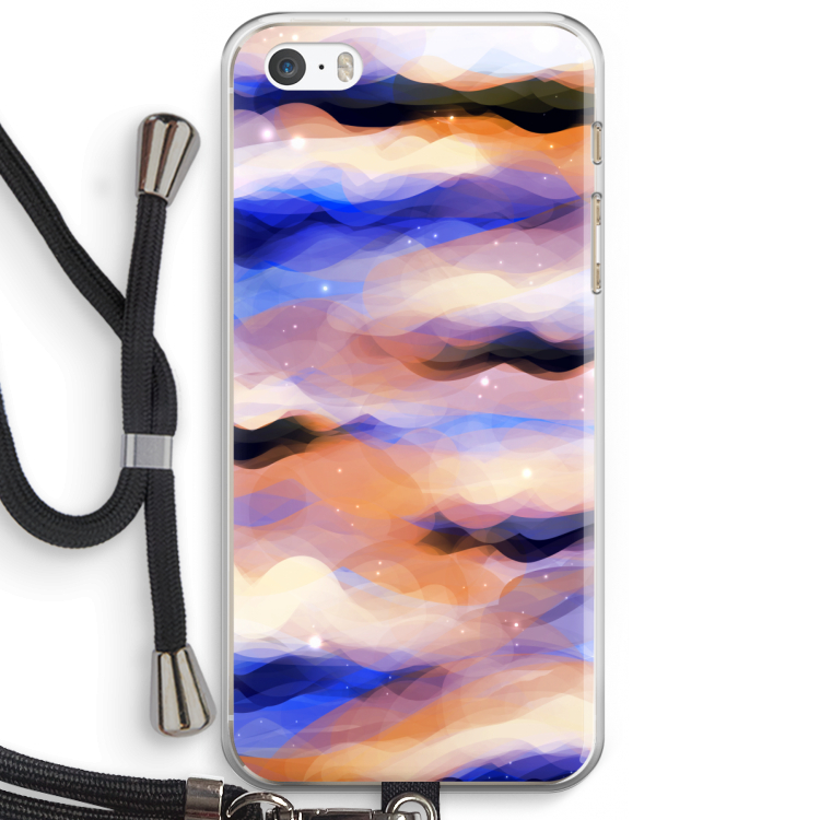 Donkere Wolken: iPhone 5 / 5S / SE Transparant Hoesje met koord